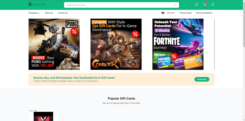 Gigapixel - (Ecommerce Site)